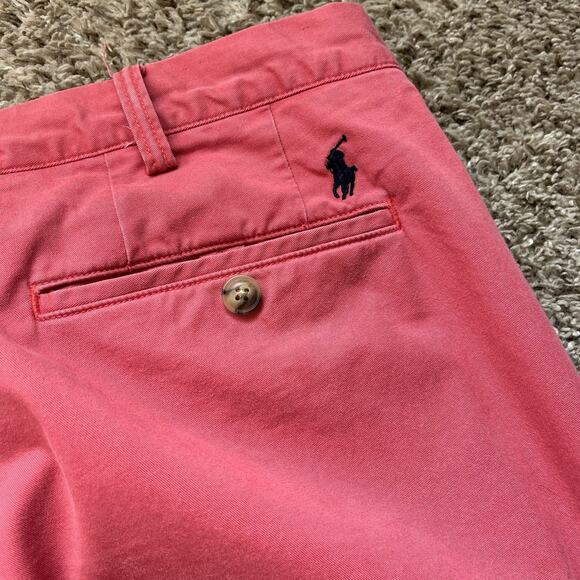 POLO RALPH LAUREN Poppy RED Slim Stretch Fit Casual CHINO PANTS 38 X 32 - Picture 2 of 9